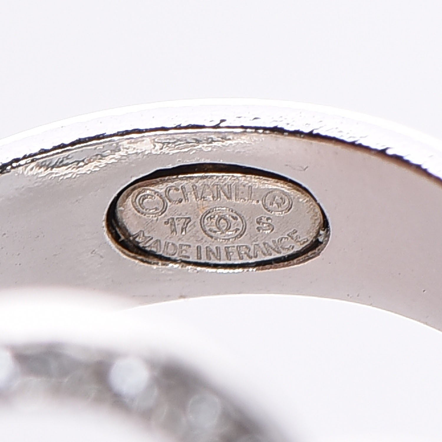 Chanel Crystal Camellia Ring 5.25 Silver 4 of 5