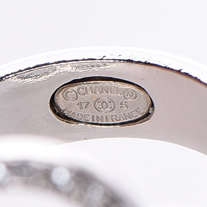 Chanel Crystal Camellia Ring 5.25 Silver 4 of 5