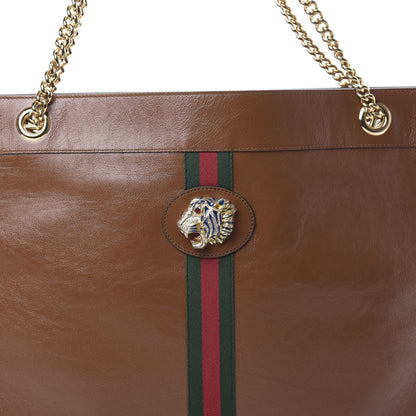 Gucci Calfskin Large Rajah Chain Tote Cuir 9 of 11