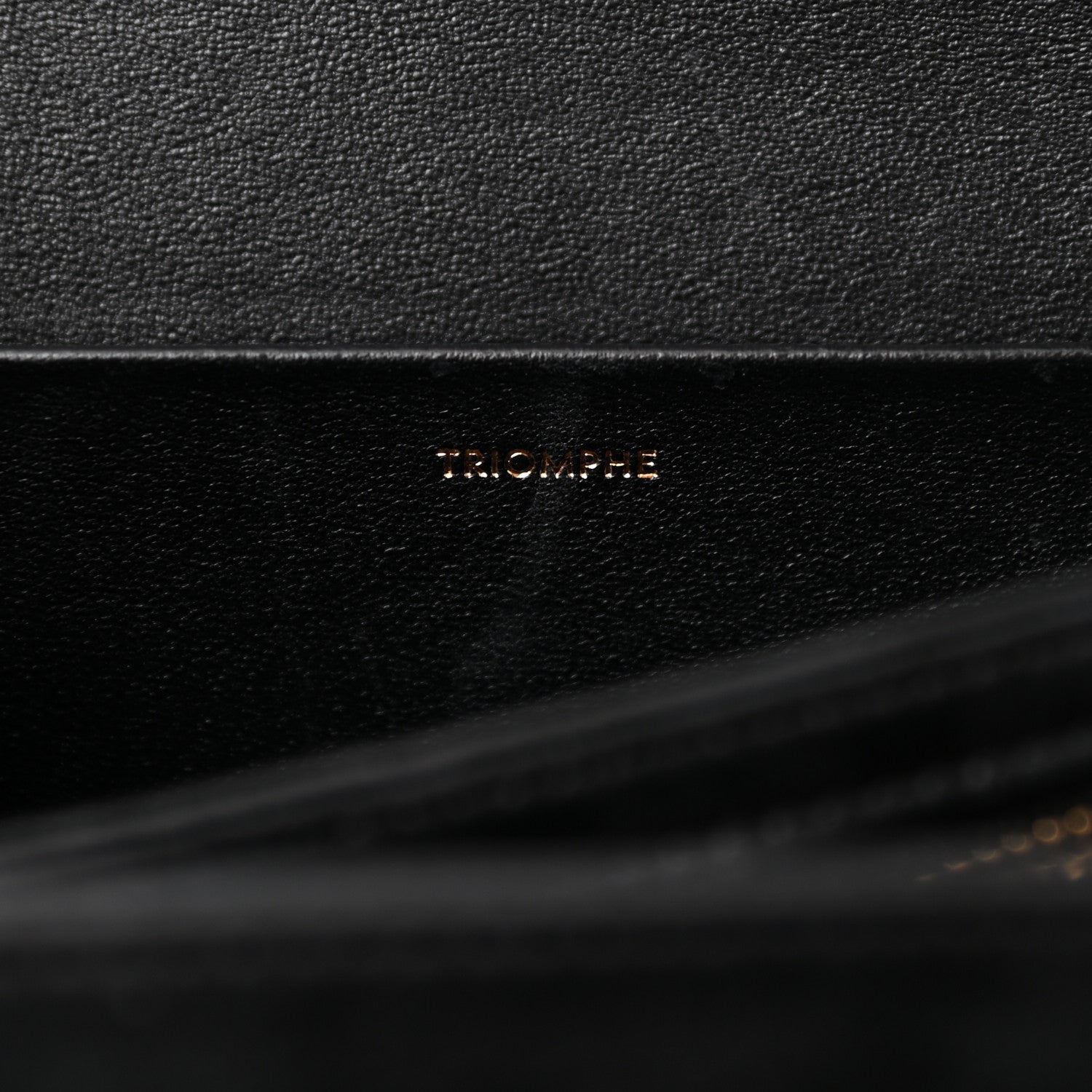 Celine Shiny Calfskin Medium Triomphe Black 7 of 17