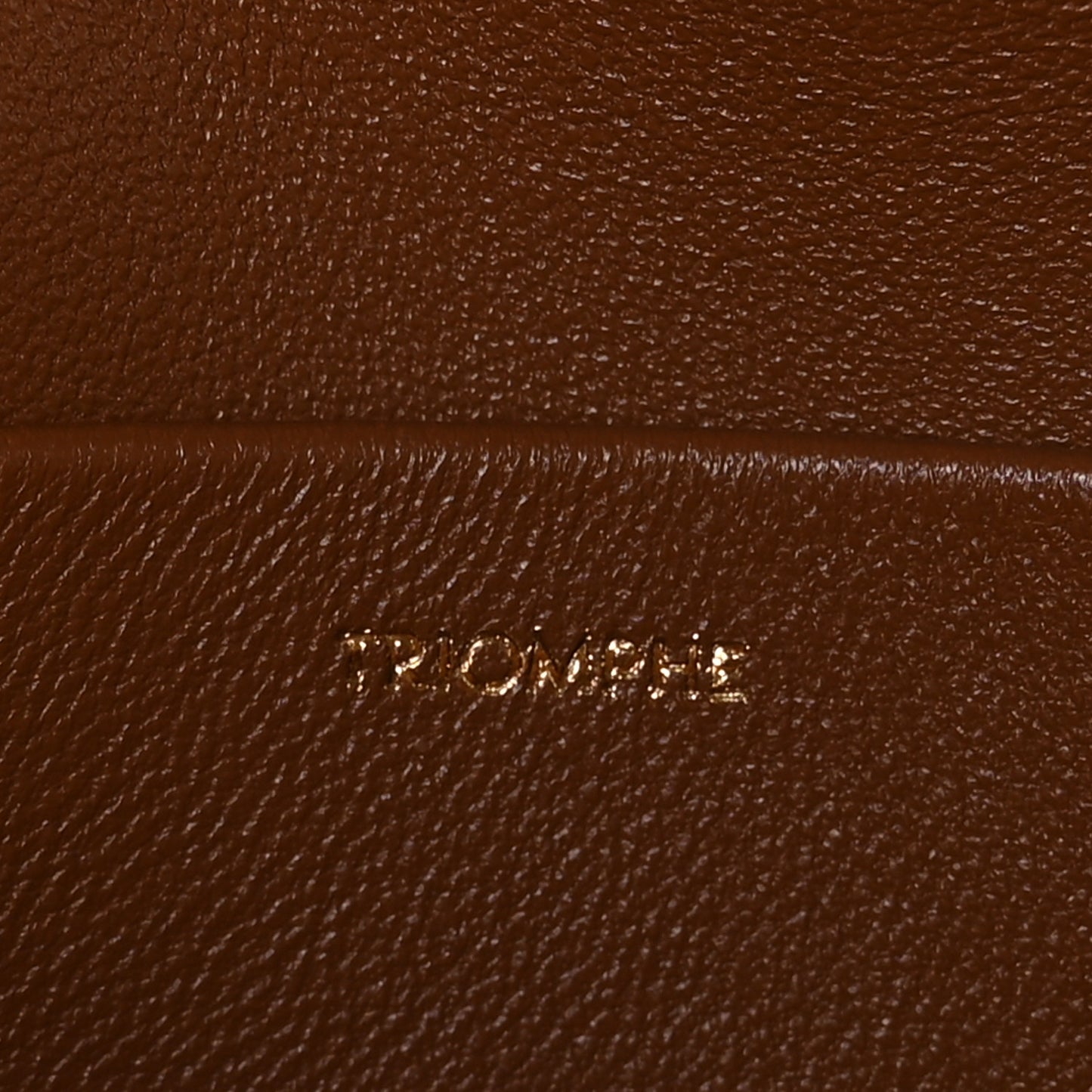 Natural Calfskin Triomphe Shoulder Bag Tan