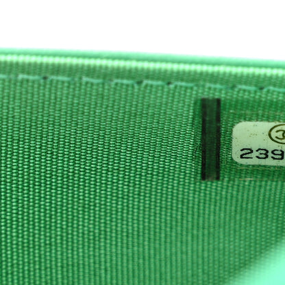 Chanel Lambskin Chevron Quilted Boy Wallet On Chain WOC Green 8 of 12