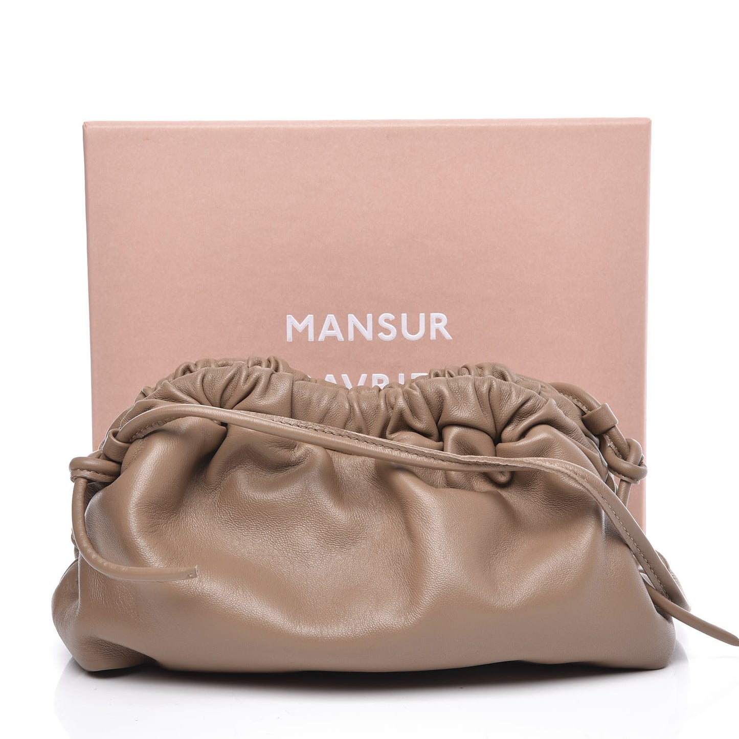 Lambskin Cloud Mini Clutch Biscotto