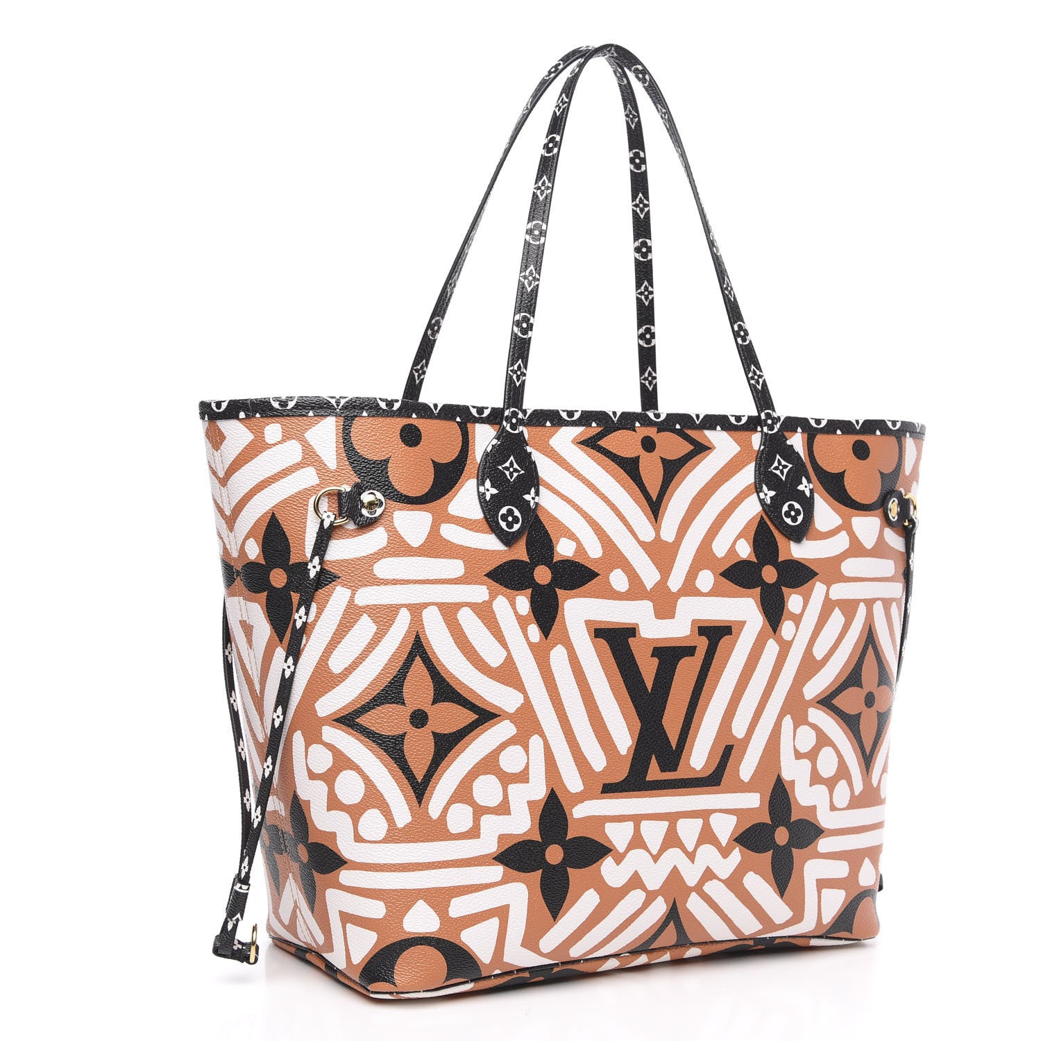 Louis Vuitton Monogram Giant Crafty Neverfull MM Creme Caramel 3 of 8