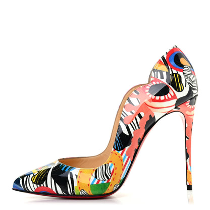 Christian Louboutin Patent Sapeur Hot Chick 100 Pumps 37.5 Multicolor 1 of 8