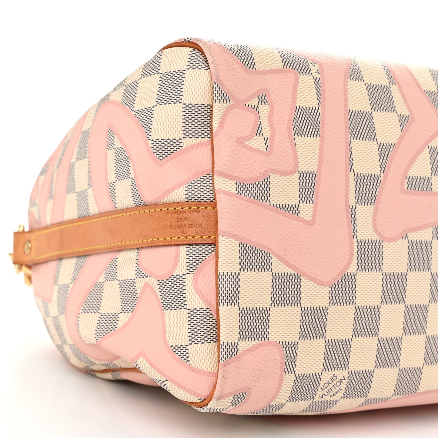 Damier Azur Tahitienne Speedy Bandouliere 30 Rose Ballerine