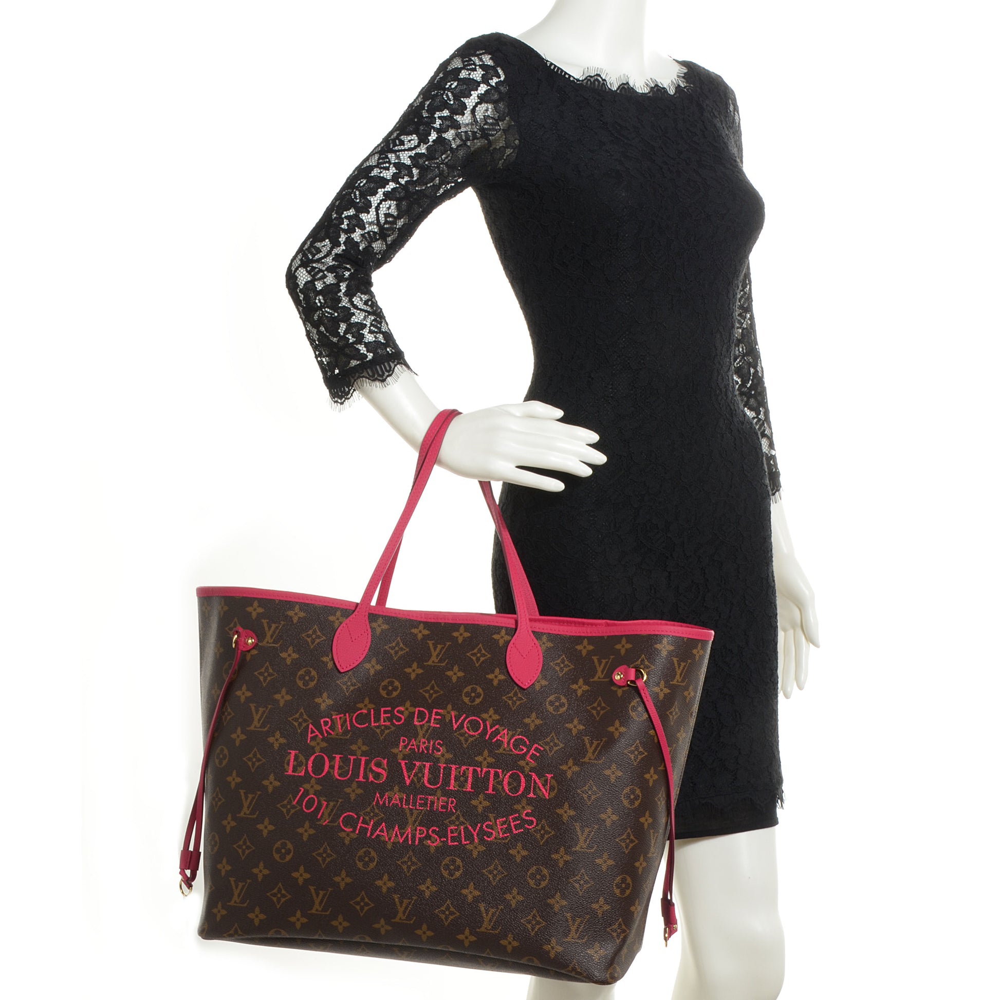 Louis Vuitton Monogram Articles de Voyage Ikat Neverfull GM Rose Indien 2 of 8