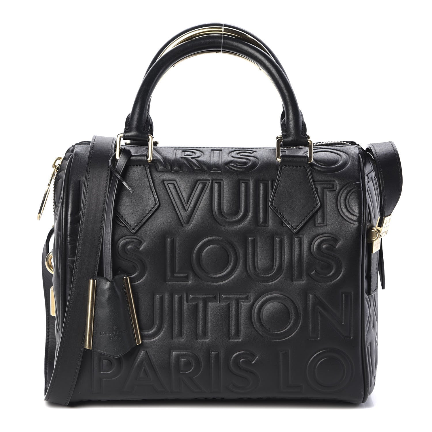 Louis Vuitton Calfskin Embossed Mini Cube Speedy Black 1 of 12