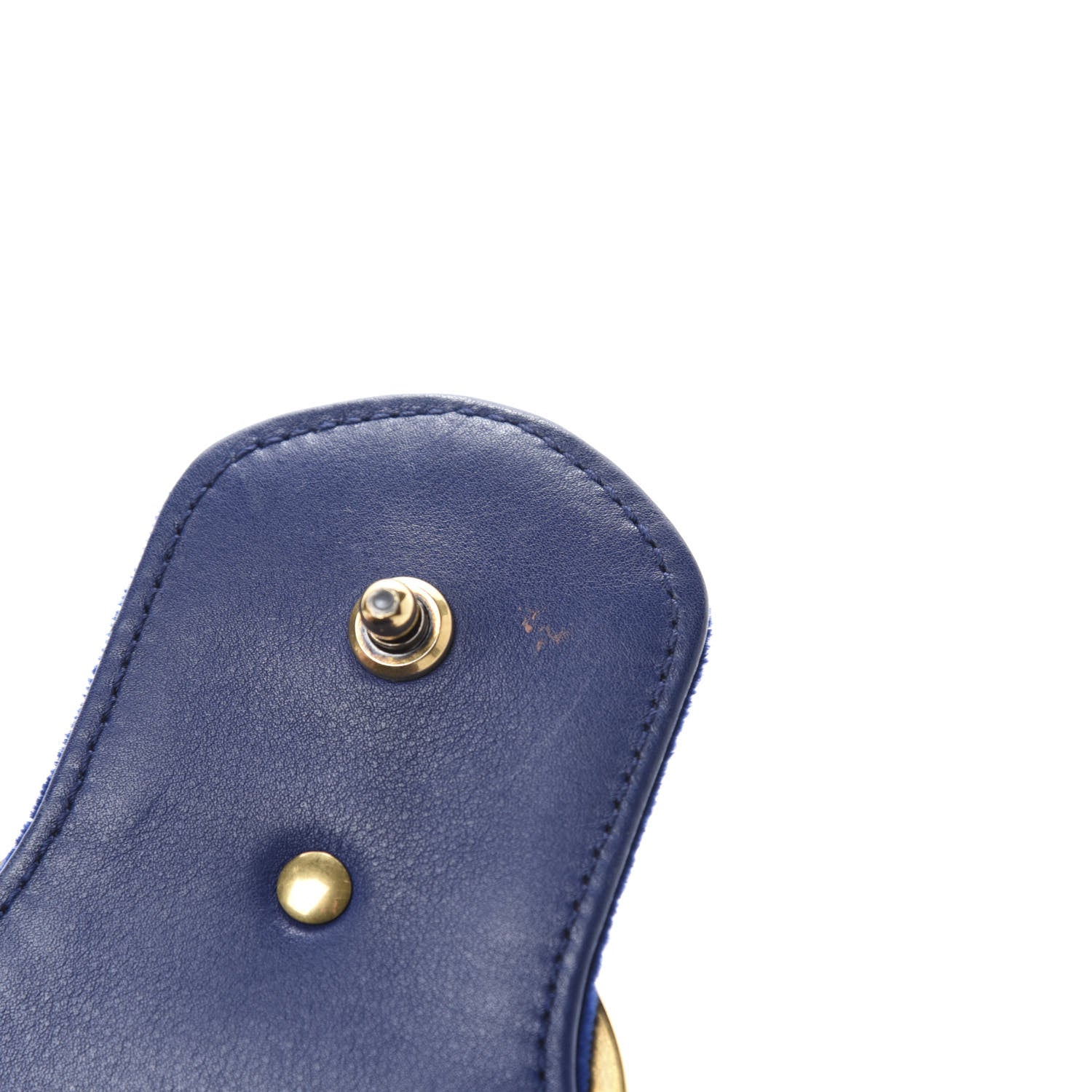 Gucci Velvet Matelasse Medium GG Marmont Shoulder Bag Cobalt Blue 10 of 13