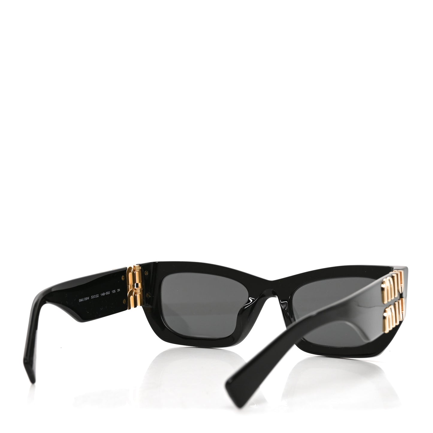 Acetate Rectangle Sunglasses SMU 09W Black