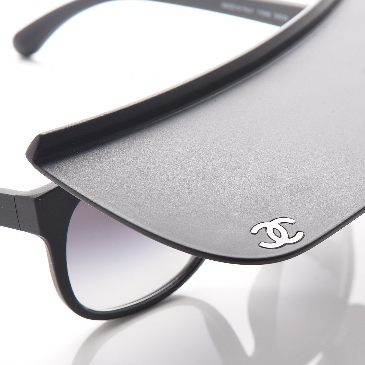 Chanel Acetate Visor Sunglasses 71046 Matte Black 9 of 12