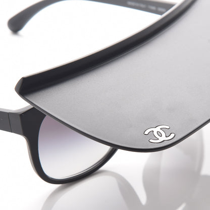 Chanel Acetate Visor Sunglasses 71046 Matte Black 9 of 12