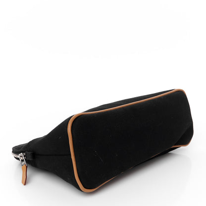 Hermes Cotton Canvas Bolide Travel Cosmetic Pouch MM Black 4 of 9