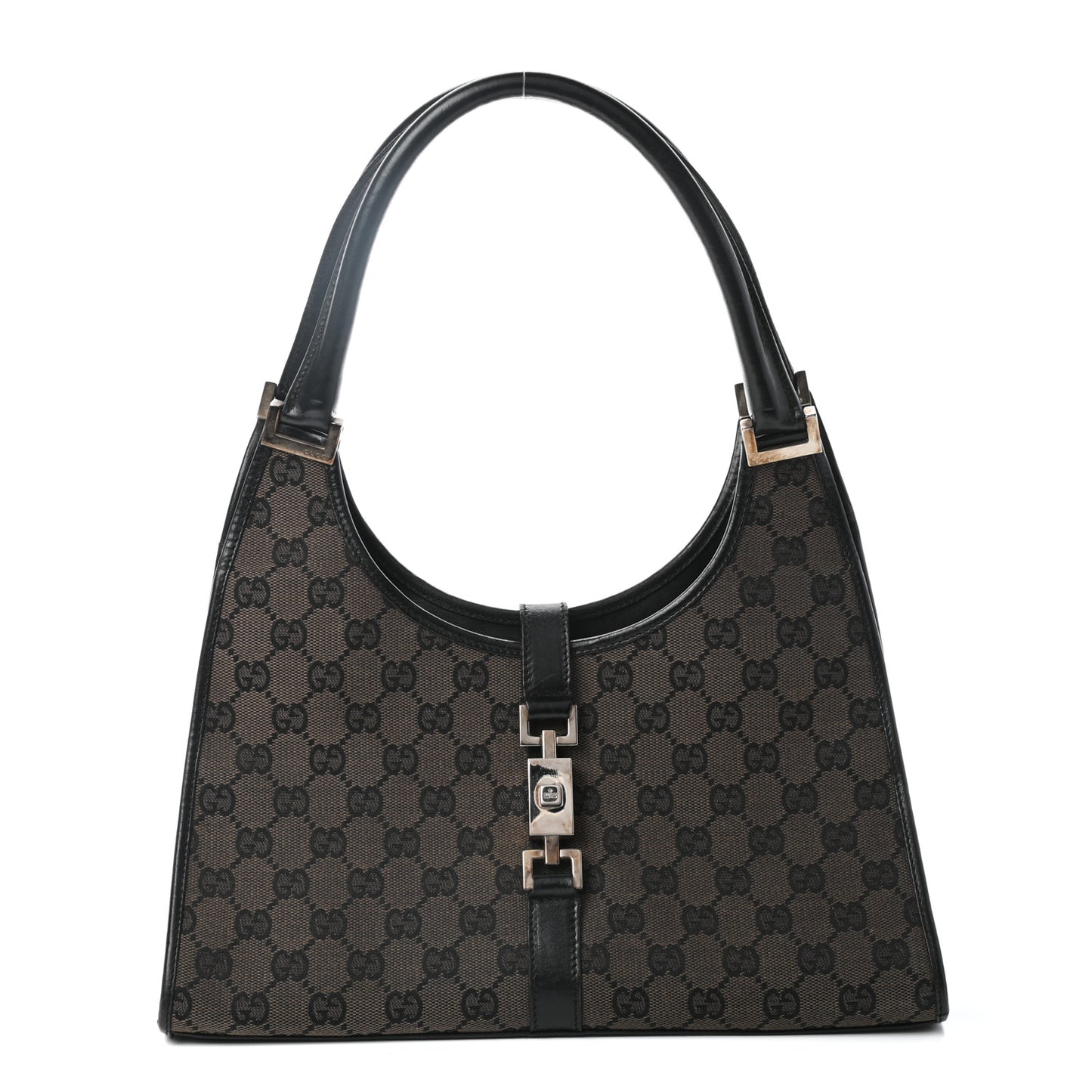 Monogram Bardot Shoulder Bag Black
