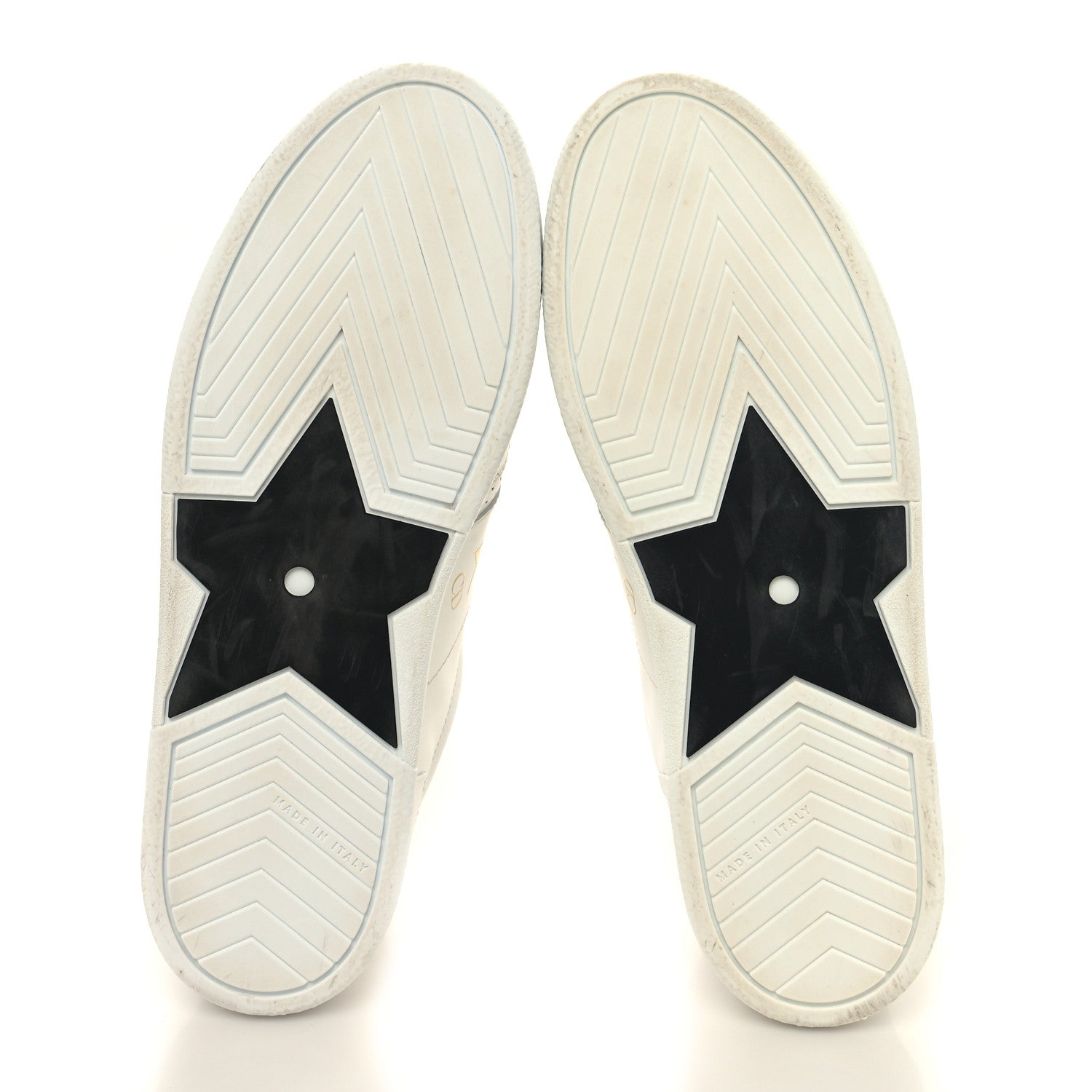 Christian Dior Calfskin Suede Dior Star Low Top Sneakers 38.5 White Gold 5 of 10