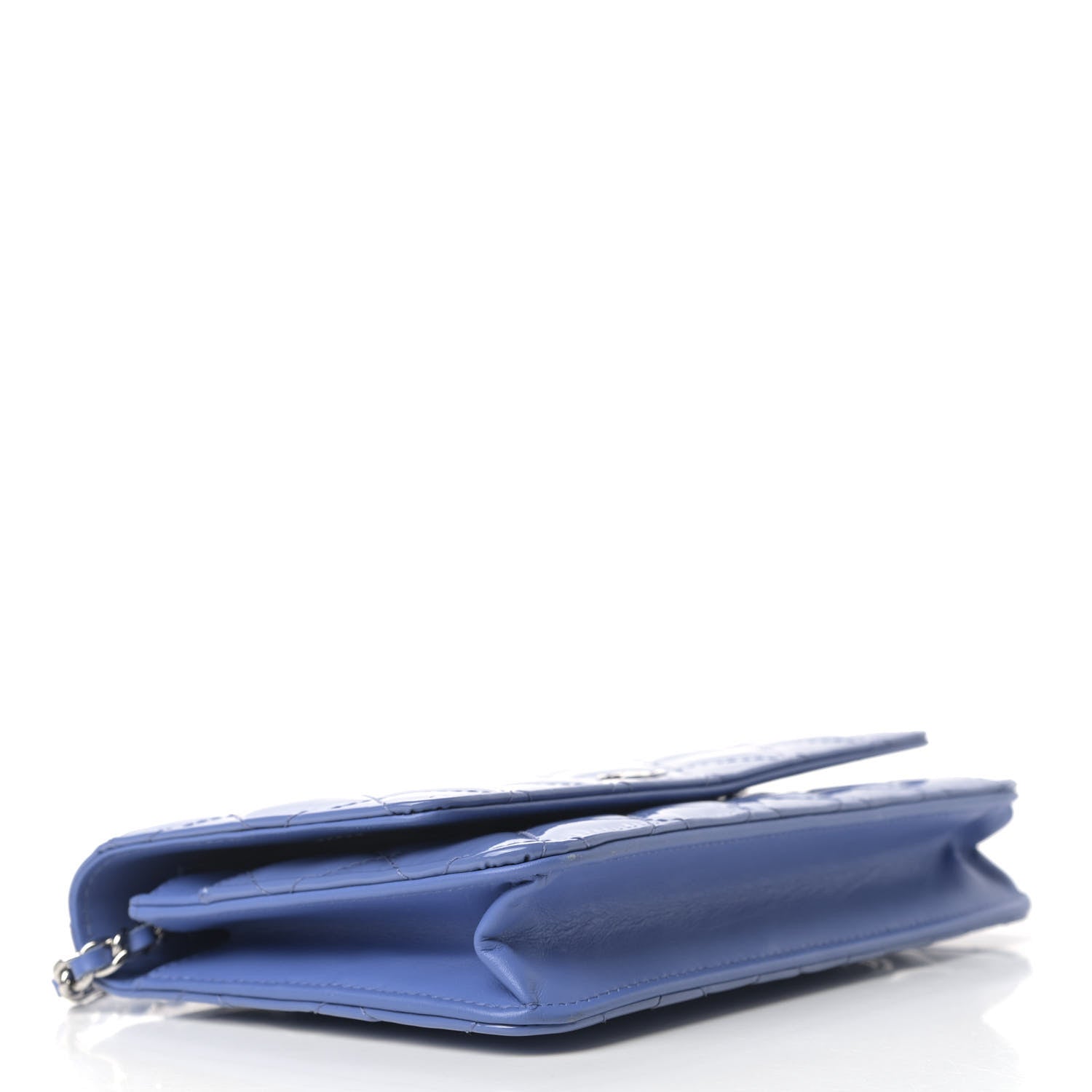 Chanel Patent Quilted Wallet On Chain WOC Light Purple 4 of 10
