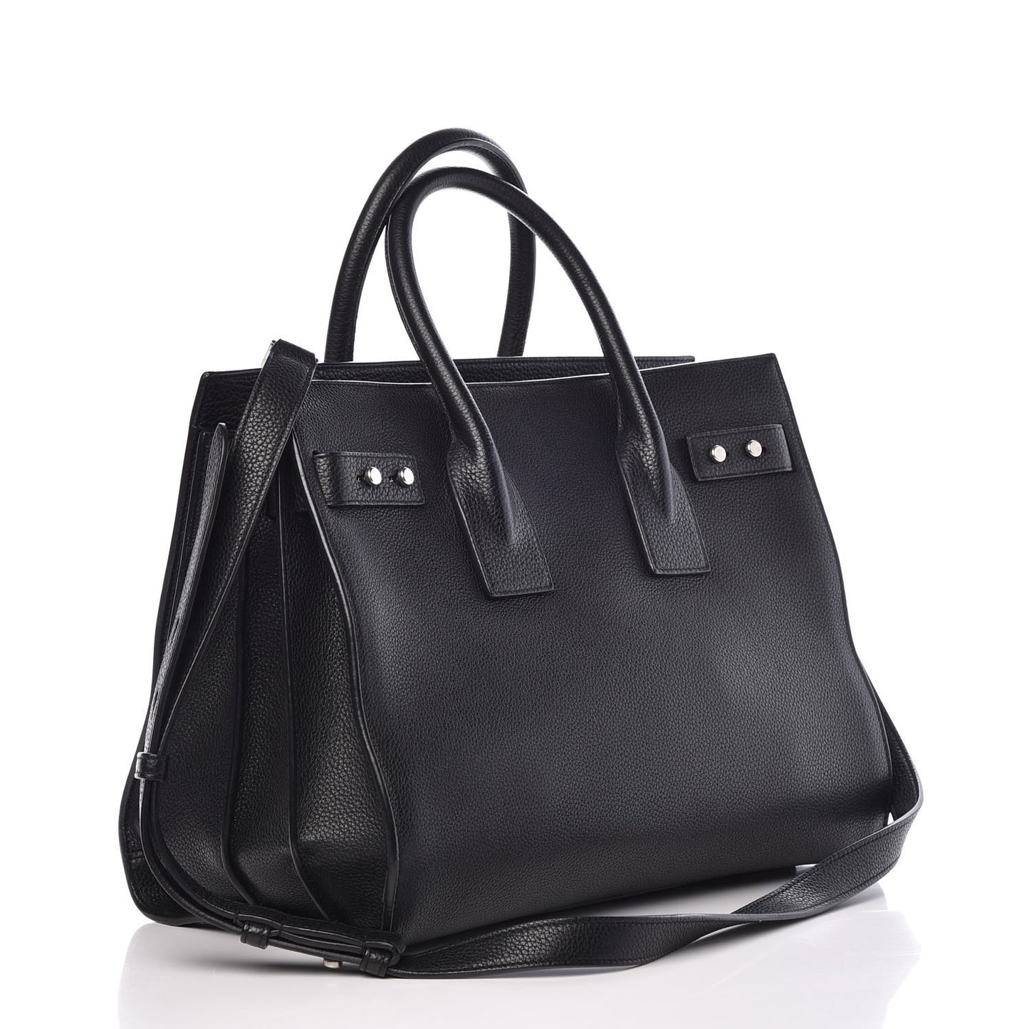 Grained Calfskin Small Supple Sac De Jour Black