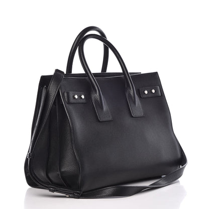 Saint Laurent Grained Calfskin Small Supple Sac De Jour Black 4 of 7