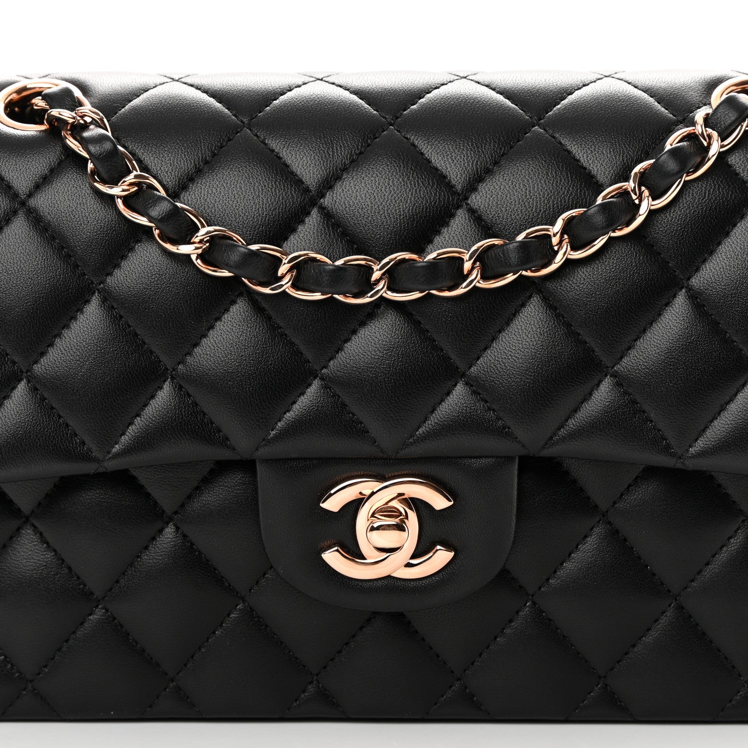 Chanel Lambskin Quilted Small Double Flap Black 8 of 16