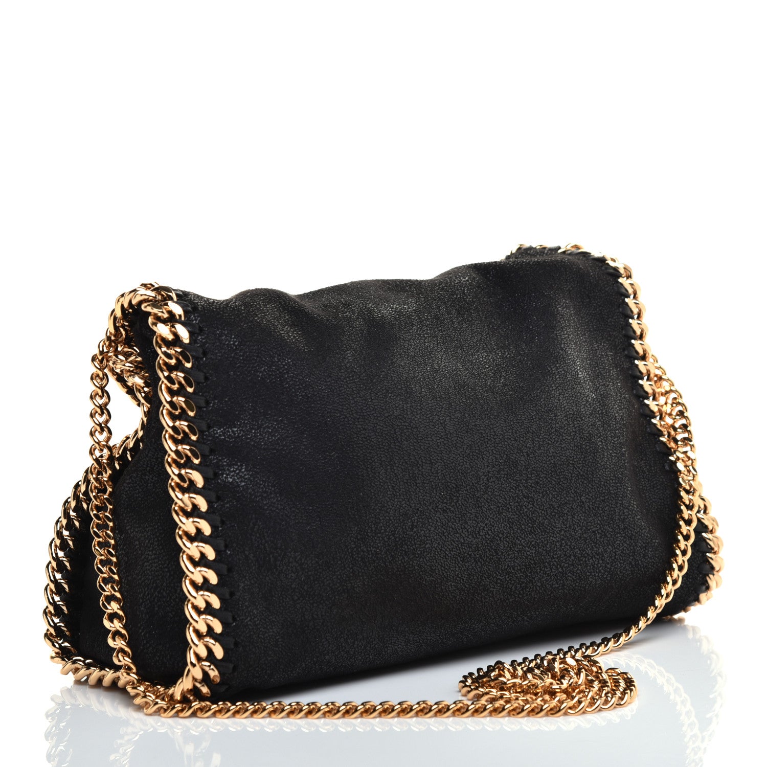 Stella McCartney Shaggy Deer Mini Falabella Tote Black 3 of 9
