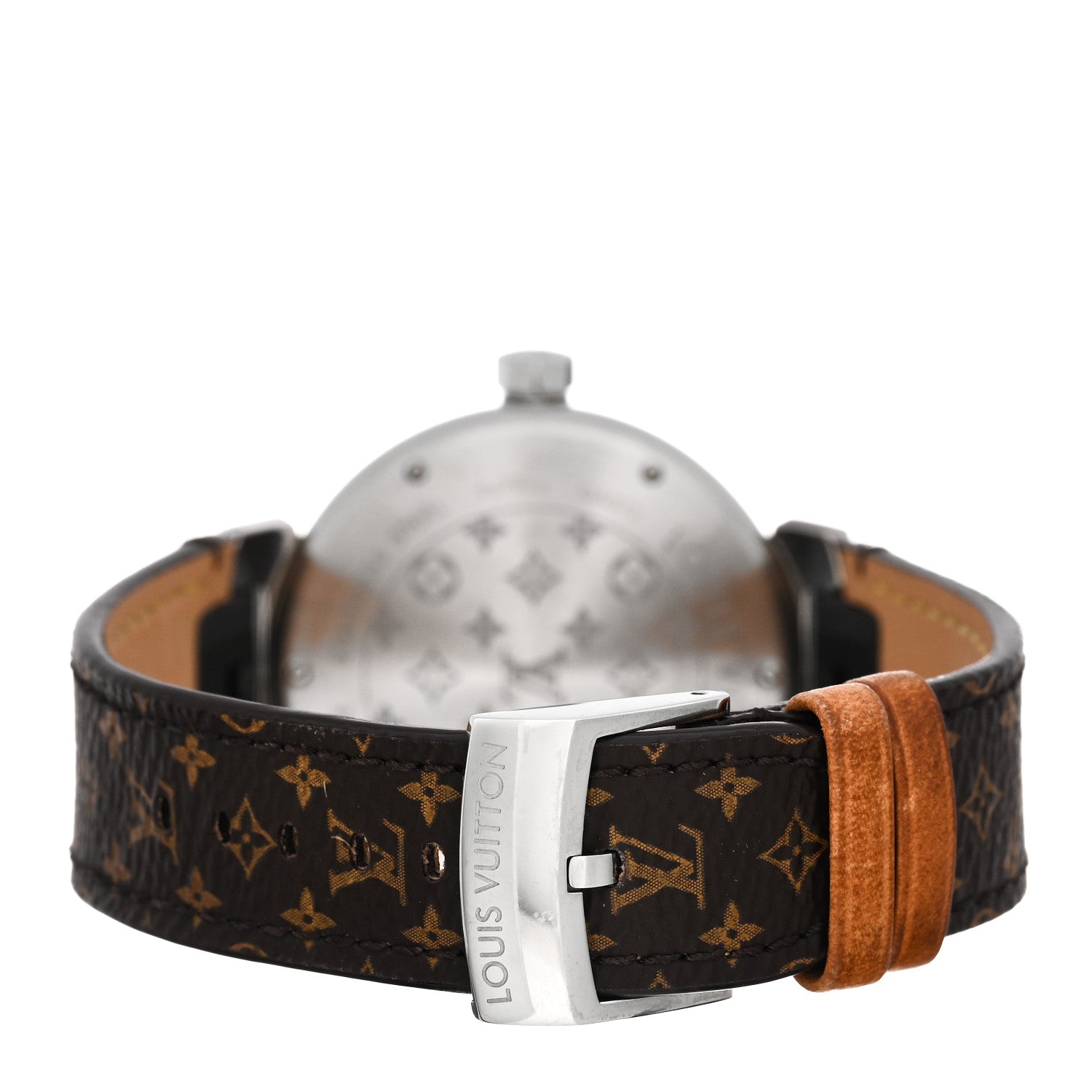 Louis Vuitton Stainless Steel Monogram 39mm Tambour Monogram Quartz Watch 3 of 5