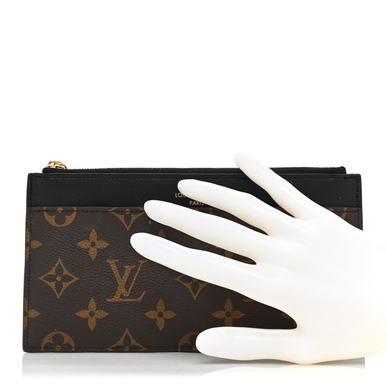 Louis Vuitton Monogram Slim Purse Black 2 of 12