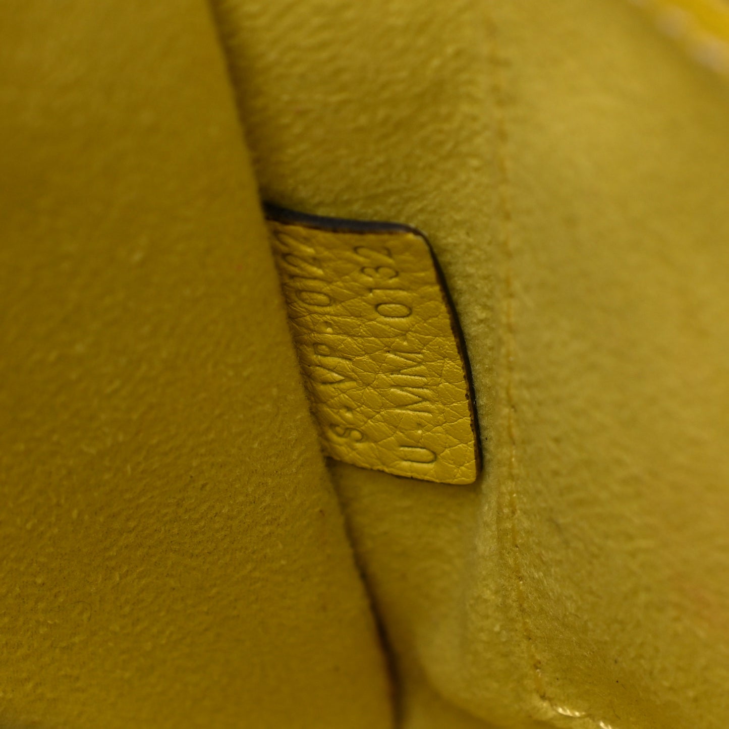 Drummed Calfskin Nano Luggage Citron