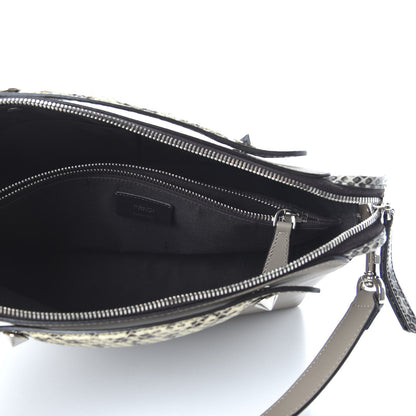 Fendi Vitello Dolce Elaphe Medium By The Way Boston Bag Tortora Multicolor 5 of 12