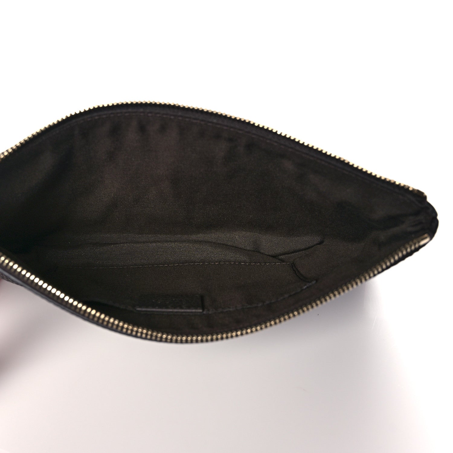 Gucci Pebbled Calfskin Large Bamboo Clutch Dark Brown 5 of 8
