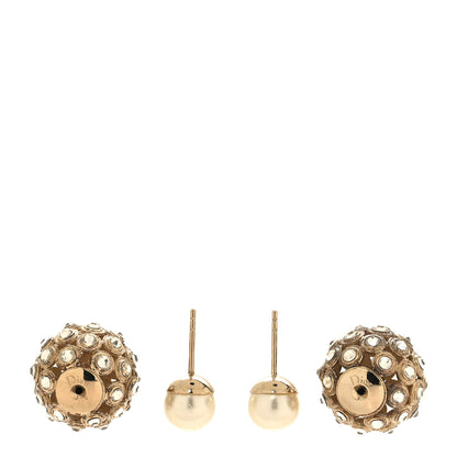 Christian Dior Crystal Pearl Dior Tribales Earrings Gold 3 of 4
