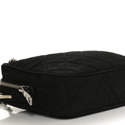 Prada Nylon Tessuto Impuntu Quilted Bandoliera Crossbody Bag Black 9 of 11