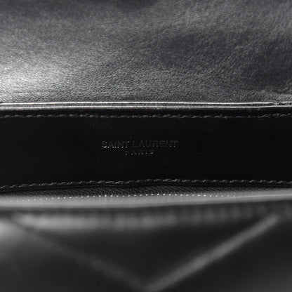Saint Laurent Calfskin Y Quilted Monogram Toy Loulou Crossbody Bag Black 9 of 12