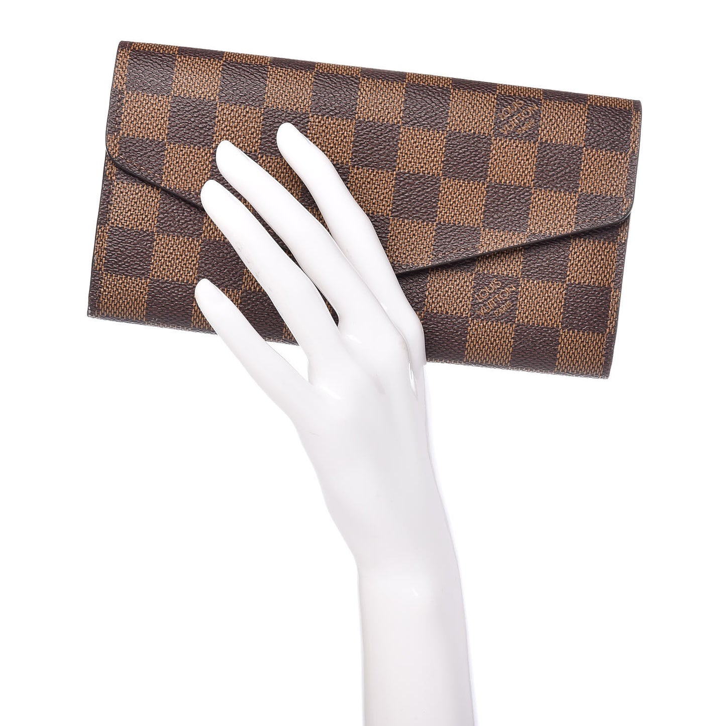 Damier Ebene Sarah Wallet NM Rose Ballerine
