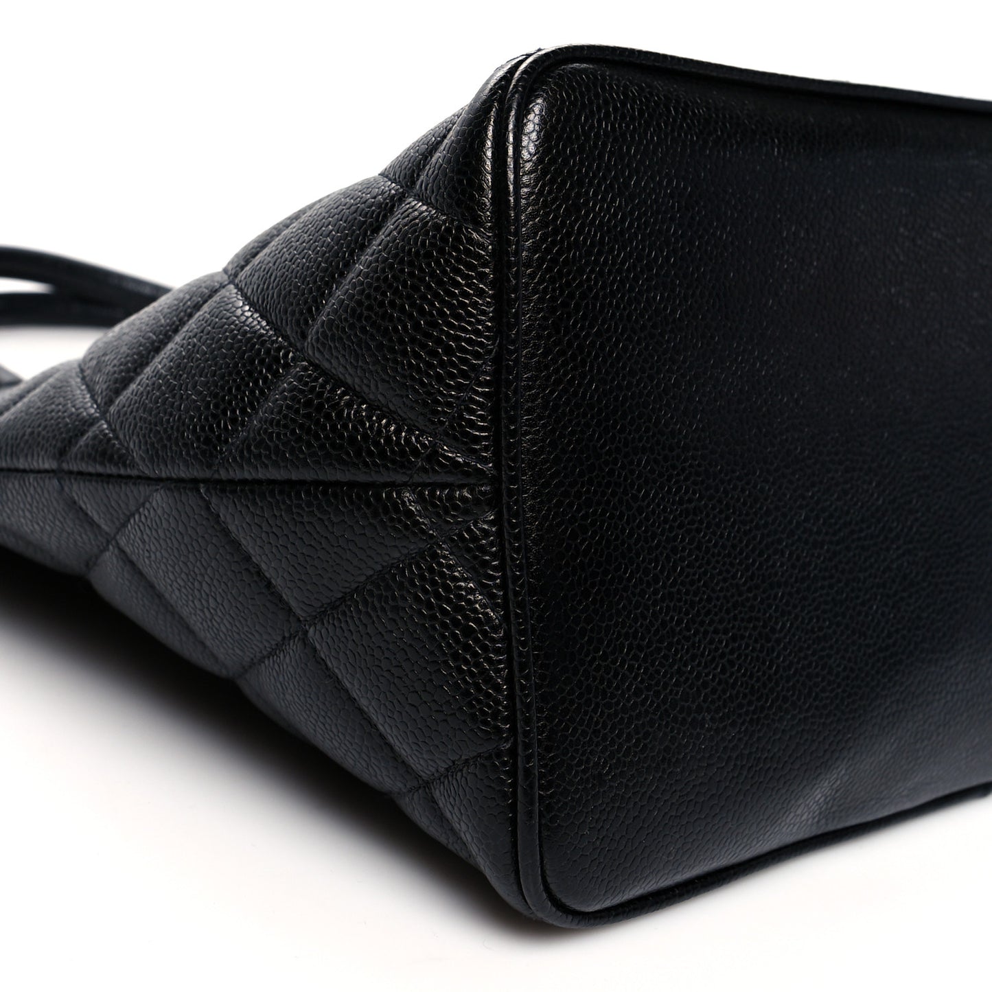 Caviar Quilted Medallion Tote Black