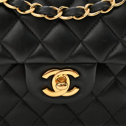 Chanel Lambskin Quilted Small Double Flap Black 13 of 15