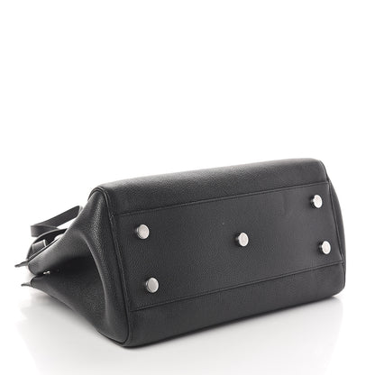 Saint Laurent Grained Calfskin Small Cabas Rive Gauche Black 3 of 8