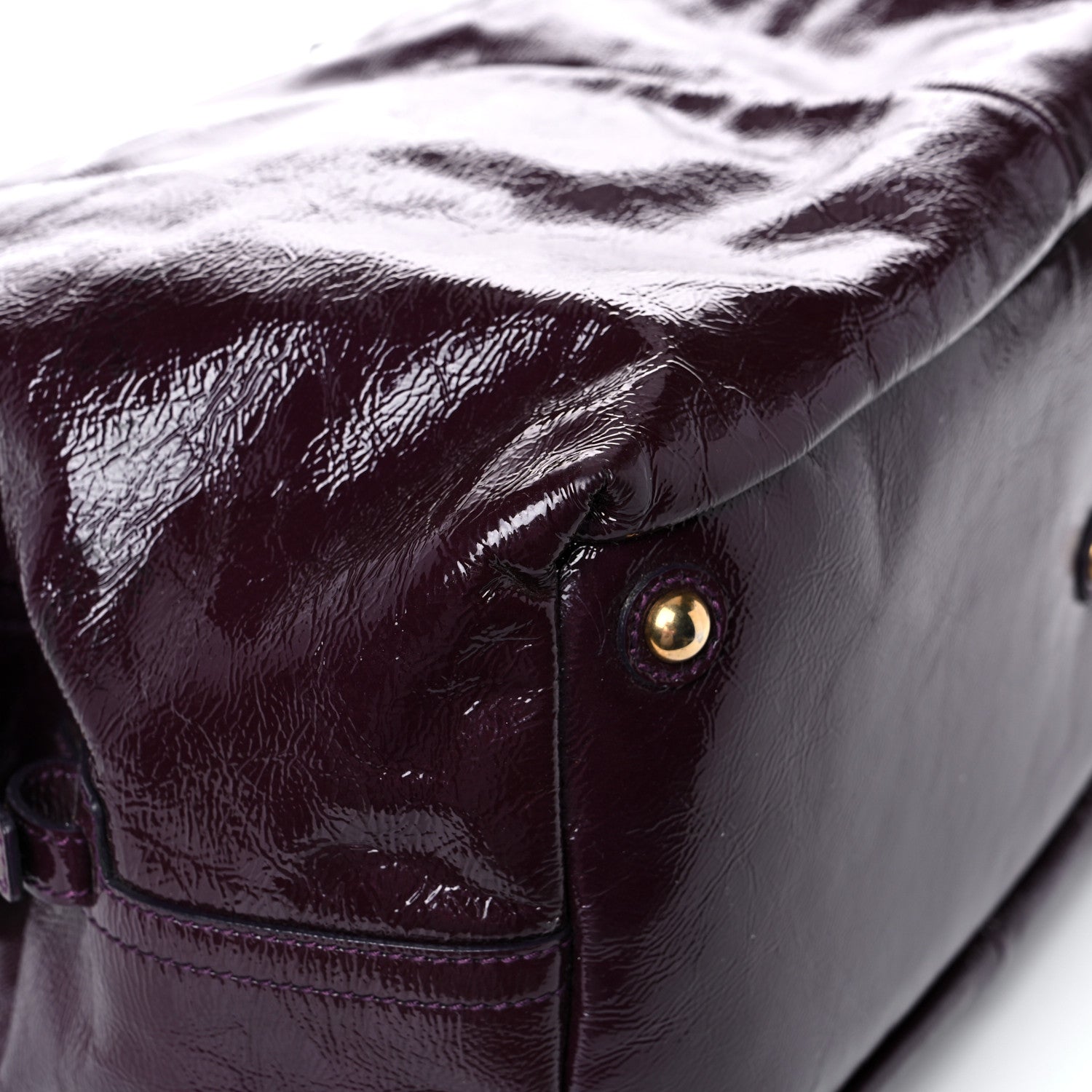 Saint Laurent Textured Patent Medium Easy Sac Purple 12 of 15