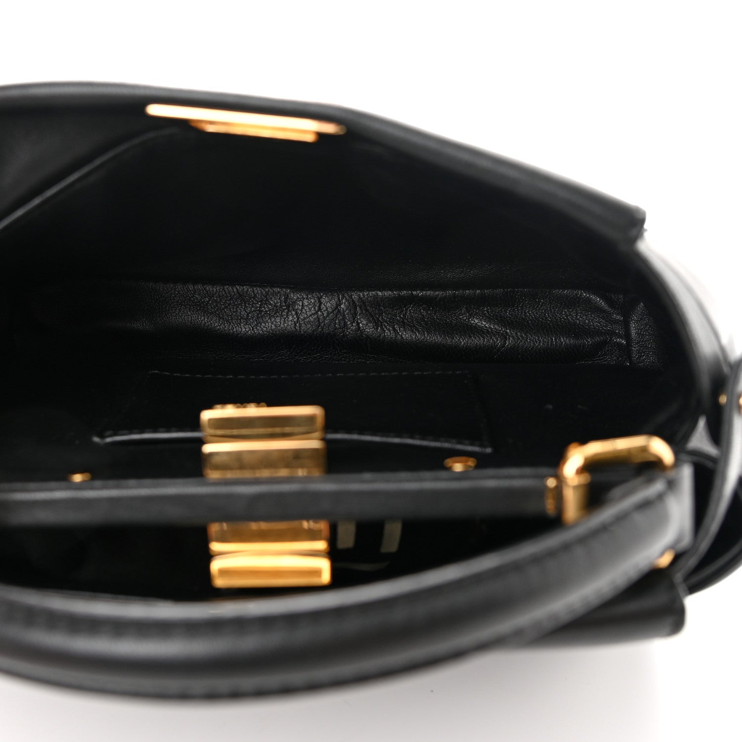 Fendi Nappa Mini Peekaboo Iconic Satchel Black 5 of 17