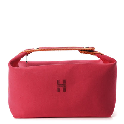 Hermes Canvas Large Bride-A-Brac Pouch Hibiscus 1 of 9