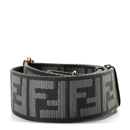 Fendi Ribbon Vitello King FF 1974 Adjustable Strap You Ghiaia Grigio Dark Asphalt 2 of 5