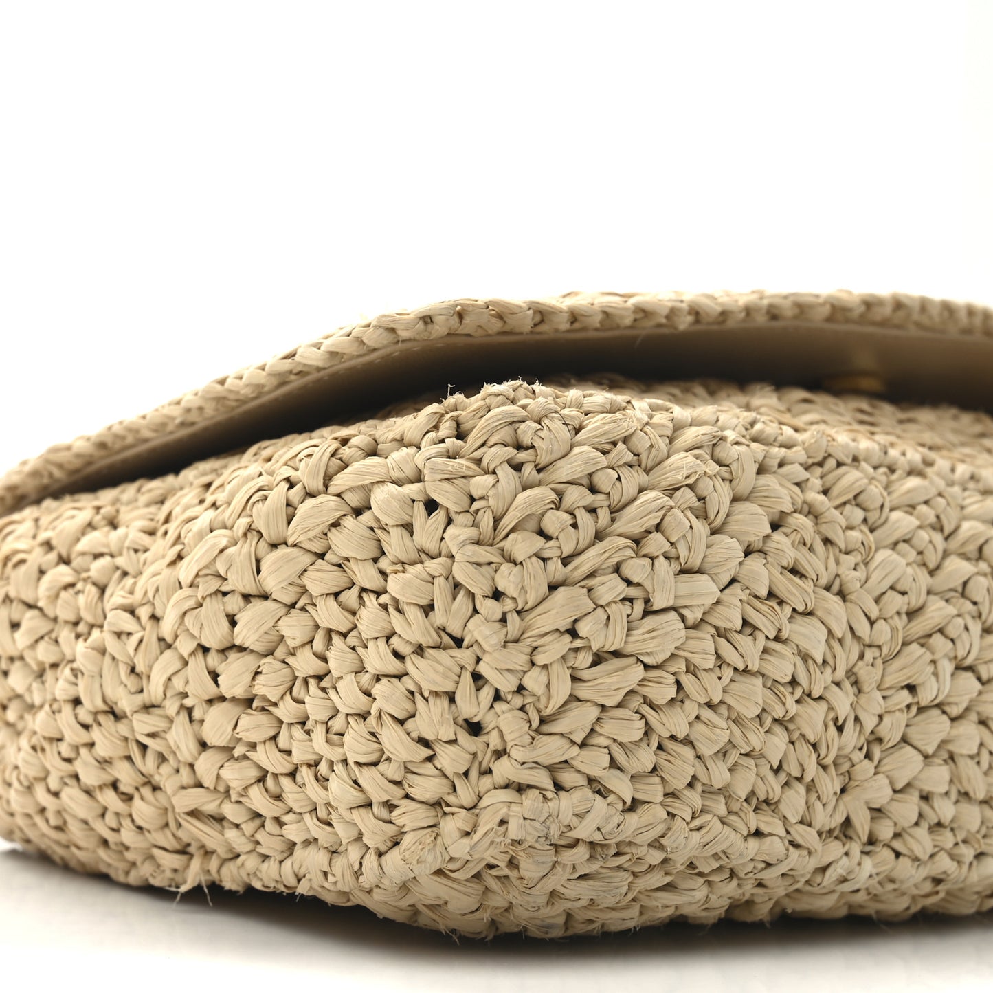 Raffia Monogram Medium Jamie Natural Avorio
