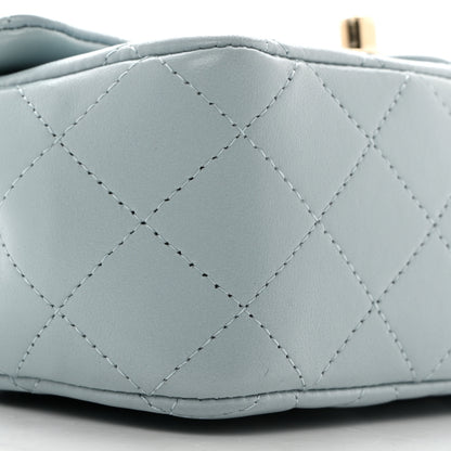 Chanel Lambskin Quilted Mini Top Handle Rectangular Flap Light Blue 9 of 11