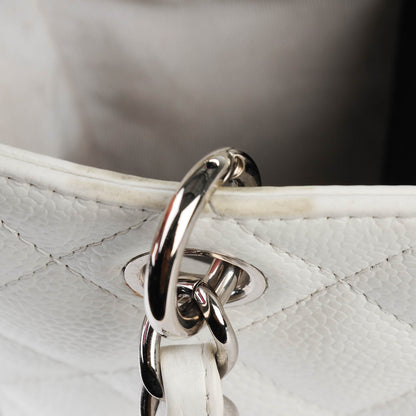 Chanel Caviar Quilted Petit Shopping Tote PST White 11 of 15