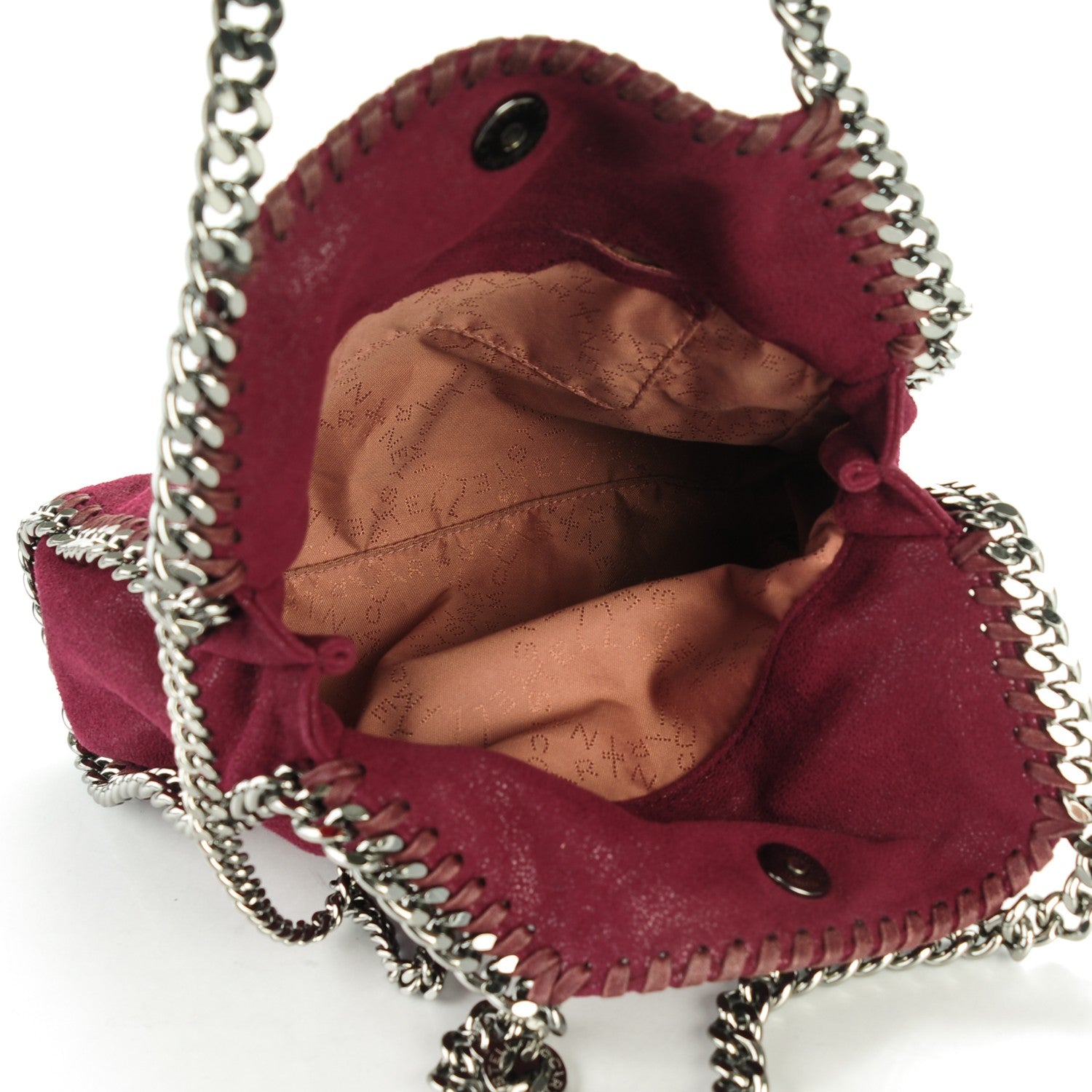 Stella McCartney Shaggy Deer Mini Falabella Fold Over Tote Plum 5 of 7