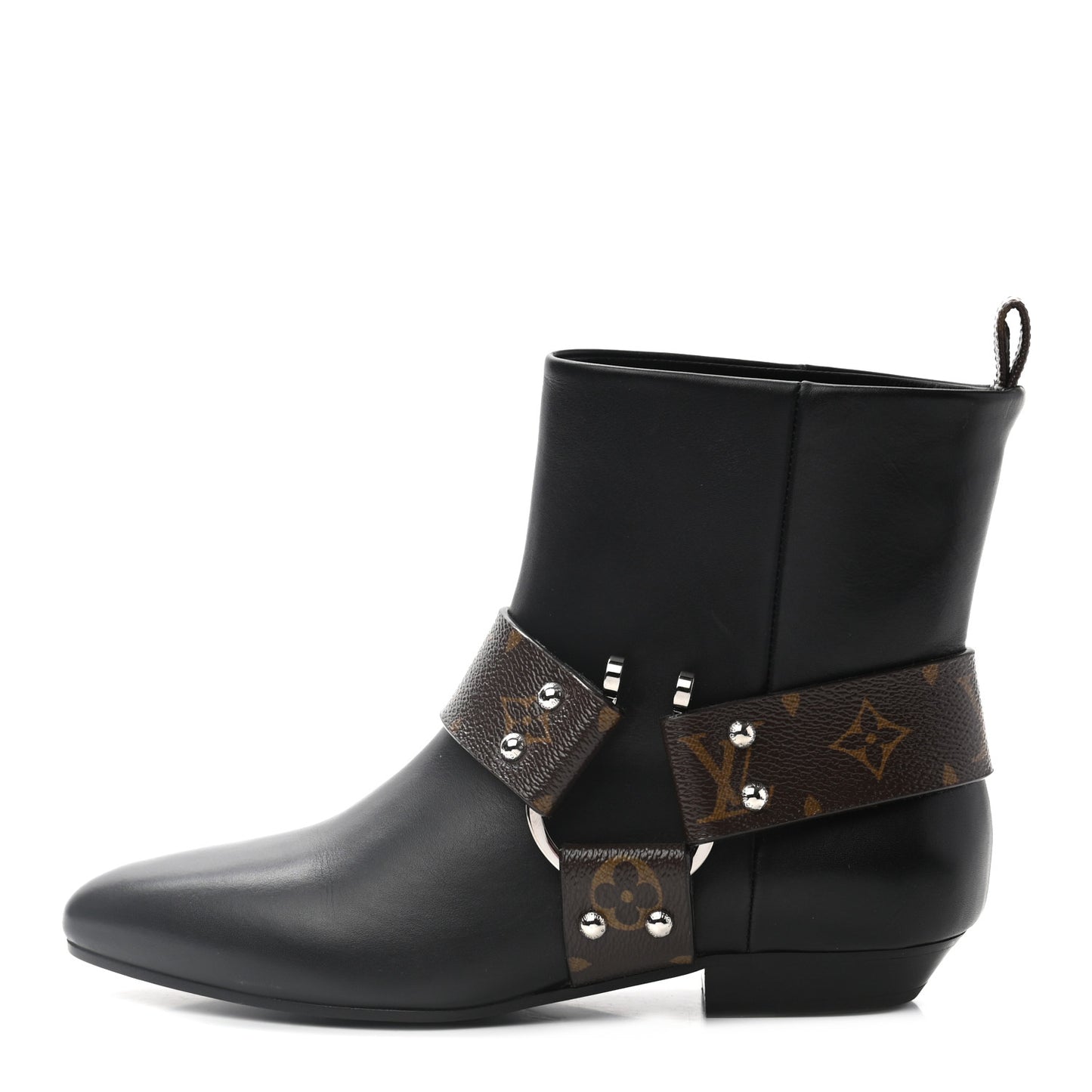 Calfskin Monogram Rhapsody Ankle Boots 37.5 Black
