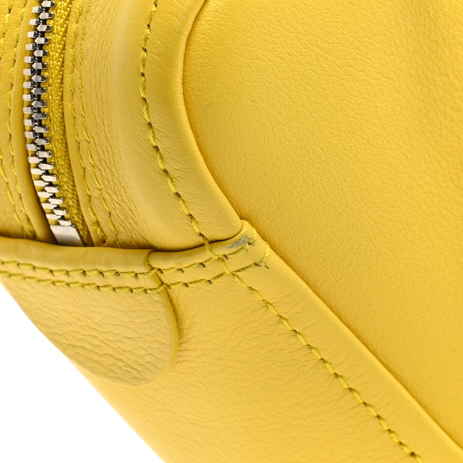 Balenciaga Shiny Day Calfskin Logo XS Triangle Duffle Jaune Black 11 of 11