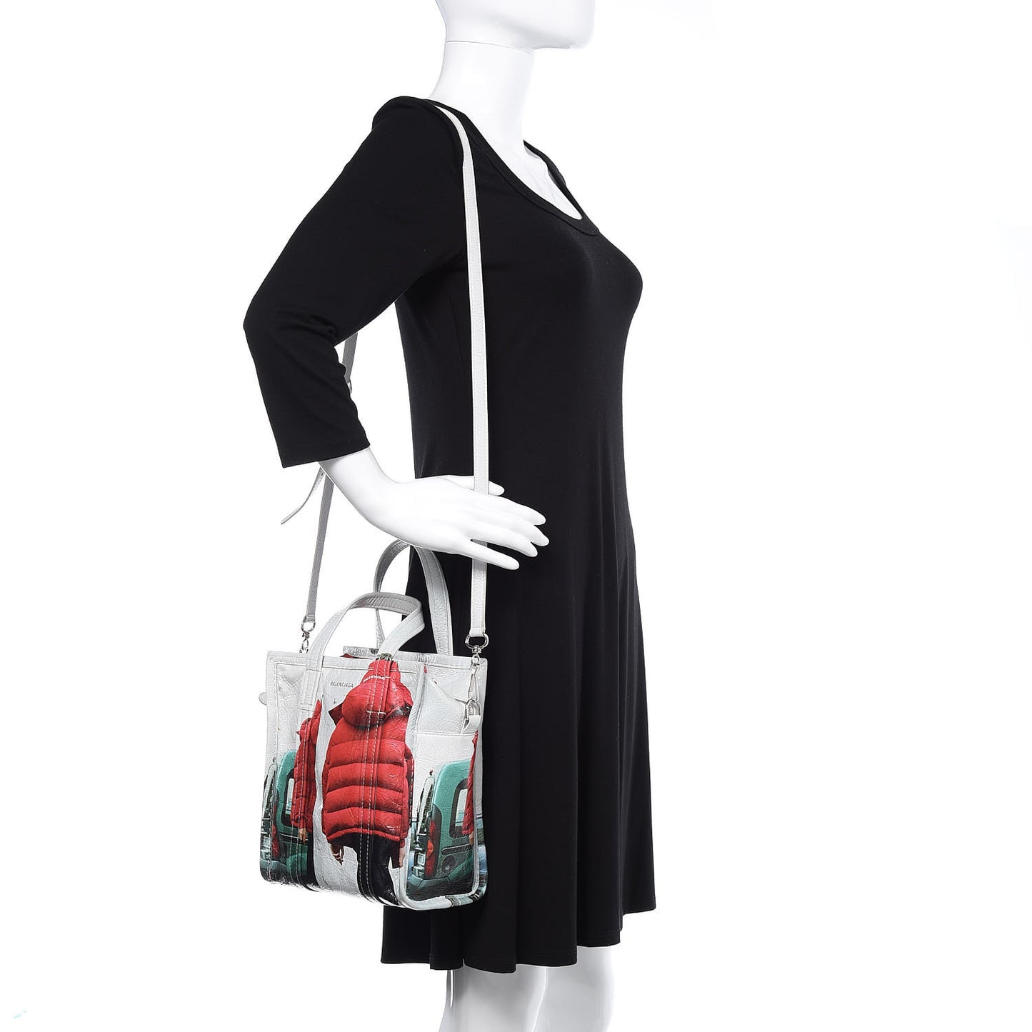 Agneau Arena Bazar Campaign Shopper Tote XS White Red Green