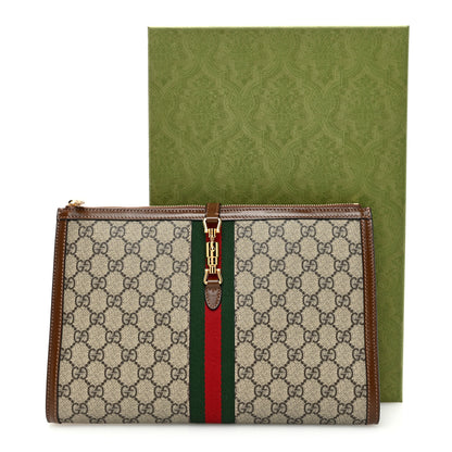 Gucci GG Supreme Monogram Large Jackie 1961 Pouch Brown 8 of 8