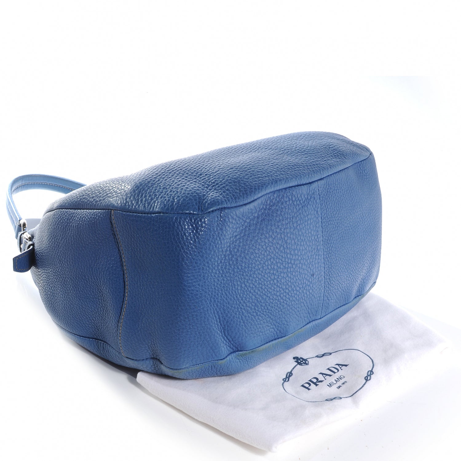 Prada Vitello Daino Hobo Cobalto 4 of 9