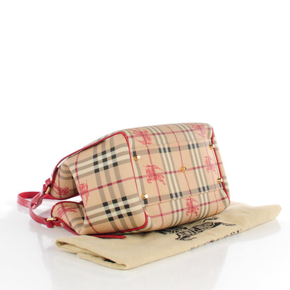 Burberry Haymarket Check Small Canterbury Tote Military Red 4 of 9